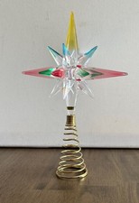 Vintage Atomic 19-point Star Starburst Lucite Christmas Tree Topper