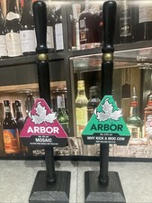 Dummy beer pump X 2 pub home bar mancave real ale genuine badges Brewery New