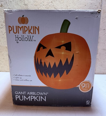 #ad Gemmy AIRBLOWN Giant 9.5#x27; Inflatable Pumpkin Halloween Menards Exclusive 2015 $132.61