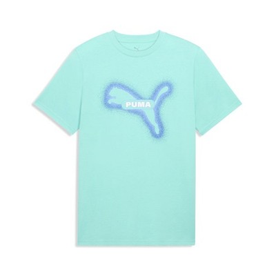 PUMA Street Art Graphic Crew Neck Short Sleeve T-Shirt Mens Blue