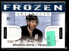 2014-15 Upper Deck Artifacts Frozen Jerseys Blue Brooks Orpik Pittsburgh