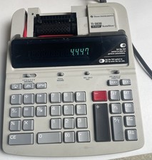 Texas Instruments TI-5630 Printing Calculator Vintage Blue Display Works