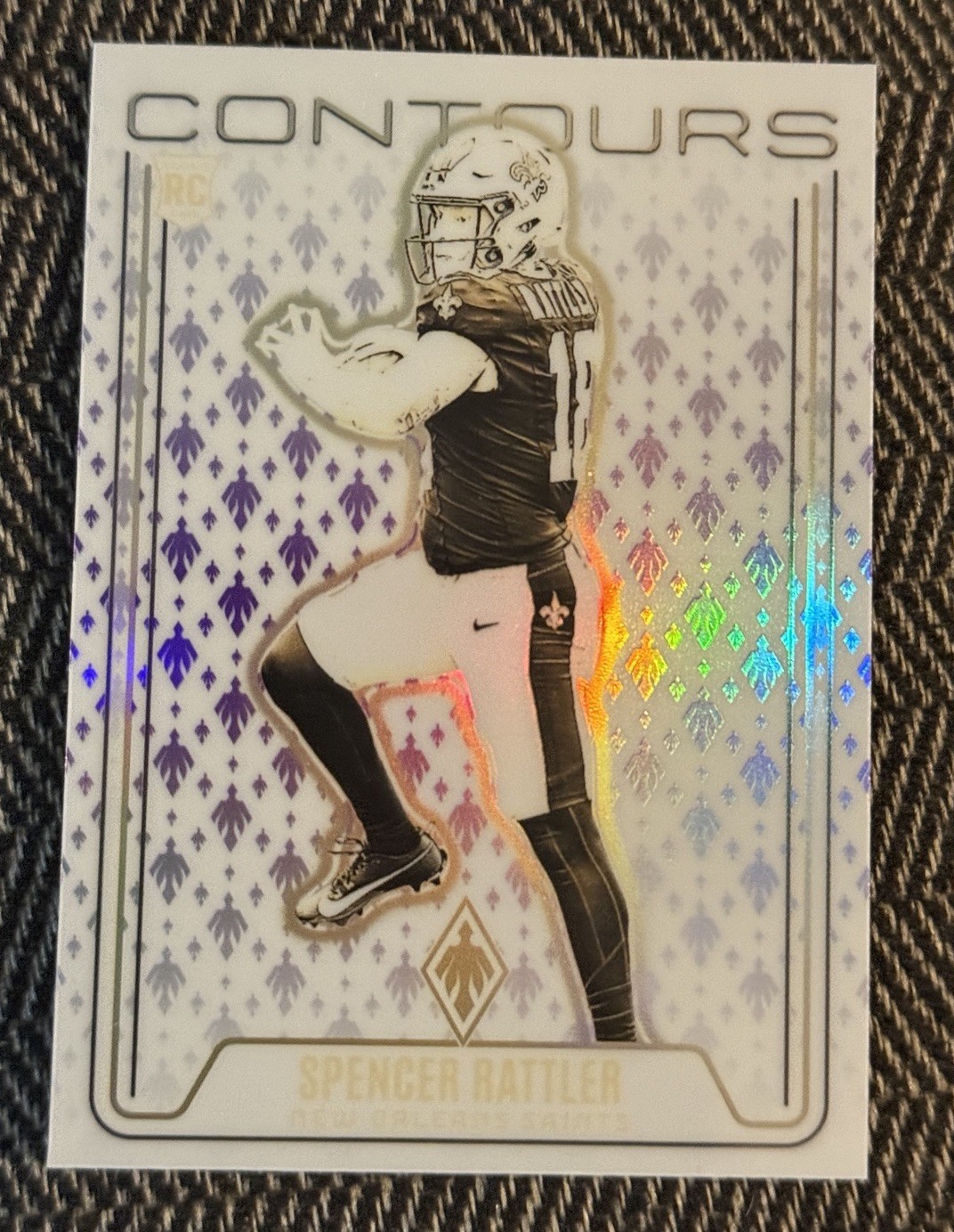 2024 Panini Phoenix - Contours Spencer Rattler #CON-SRR Purple (RC)