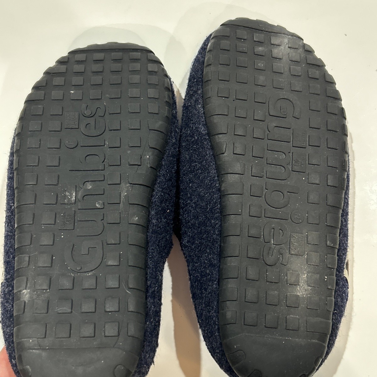 Gumbies Outback Slippers Navy Gray Felt Indoor Lounge Shoes Unisex EUC M11/W12 Outback Slippers - Women main image 3