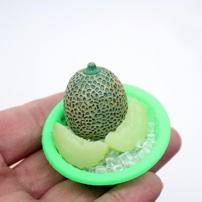 1/12 Dollhouse Simulation Iced Watermelon Cantaloupe Model Dollhouse Fruits Toy