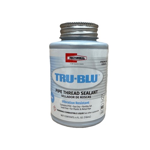 Rectorseal 31631 Pipe Thread Sealant 4.8 Fl Oz, Brush-Top Can, Tru-Blu, Blue