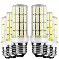 6 Pack E26/E27 Base 20w Led Corn Light Bulb 5000K for Home Garage Warehouse 