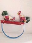 Antique toys Tin Litho Bird, Chickens And Boxers Moving Mechanical ( Works) — photo 4