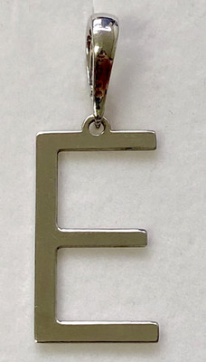 HSN Bianca Milano Sterling Silver Initial ''E'' 1-1/2'' Pendant