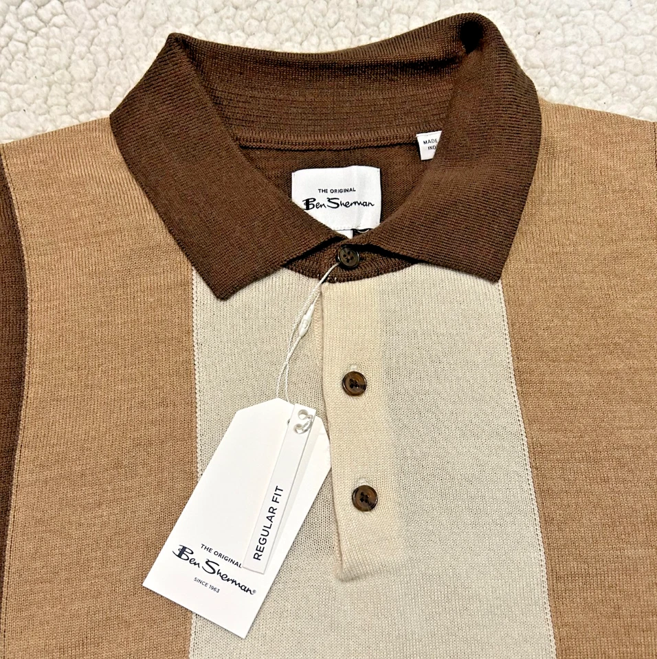 Ben Sherman Merino Wool Blend Sweater Collared Long Sleeve Pick Size Color NWT - Image 3 of 4