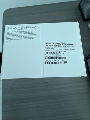 Empty Box ONLY Apple TV 4K Wi-Fi + Ethernet 128GB Genuine | eBay