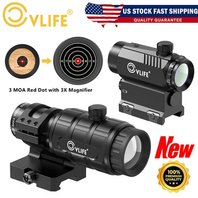 Hunting Motion Awake Magnified Red Dot Kit - Red Dot Sight with 3x Magnifier USA