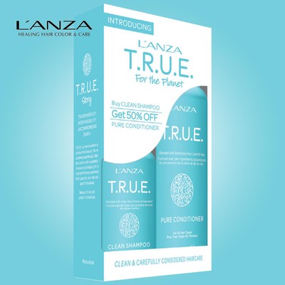 L'Anza T.R.U.E Geschenkset - Clean Shampoo 56g Pulver + Pure Conditioner 236ml