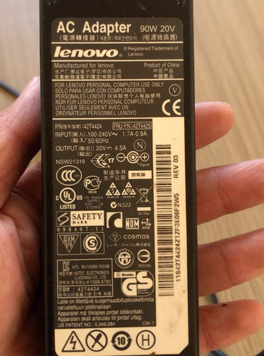 Lenovo 42T4424 20V 4.5A 90W Laptop Netzteiladapter Ladegerät