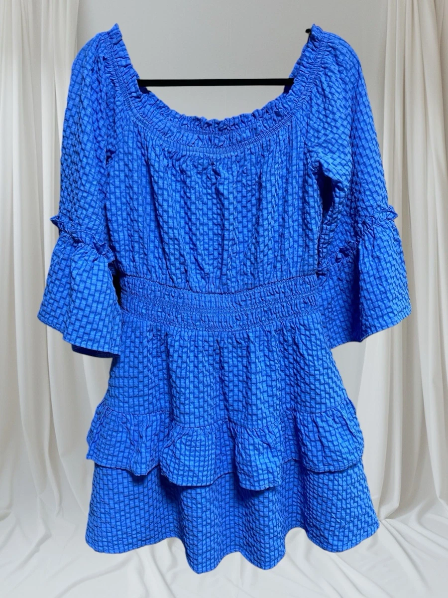 princess polly baby blue dress SAFFIRA BELTED FULL SKIRT MIDI DRESS main image 1