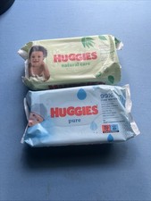 2 Pack Huggies baby wipes.    B1