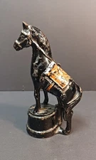 Cast Iron Decorated Horse on Tub Still Bank A.C. Williams 1920-1934 5 3/8" Tall