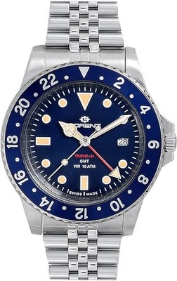 LORENZ TRAVEL-24 GMT 090001BBbr />Herrenuhr Stahl 39mm Swiss Made Quarz