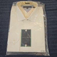 Tommy Hilfiger Men's Dress Slim Fit Shirt, White L 16.5 32-33