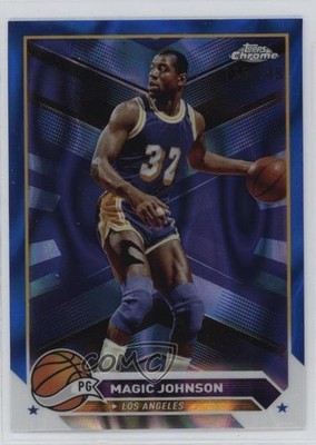 2023-24 Topps Chrome Blue Lava Refractor 135/149 Magic Johnson #97 HOF 02v3