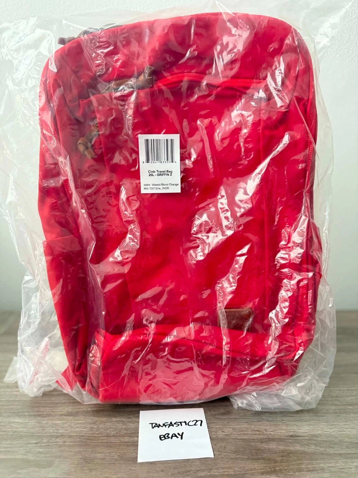 NEW Evergoods CTB Civic Travel Bag 26L Griffin Blood Orange ✅SHIPS IN 1 DAY✅
