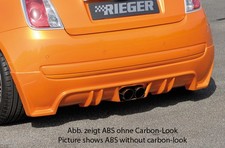 Rieger Heckschürzenansatz für Fiat 500 (312) 2-tür. | Klarlack empfohlen (Carbon