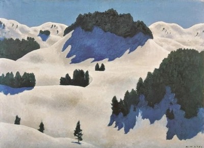 Winter Landscape Alfons Walde 1918 Tyrolean Alpine VINTAGE art print