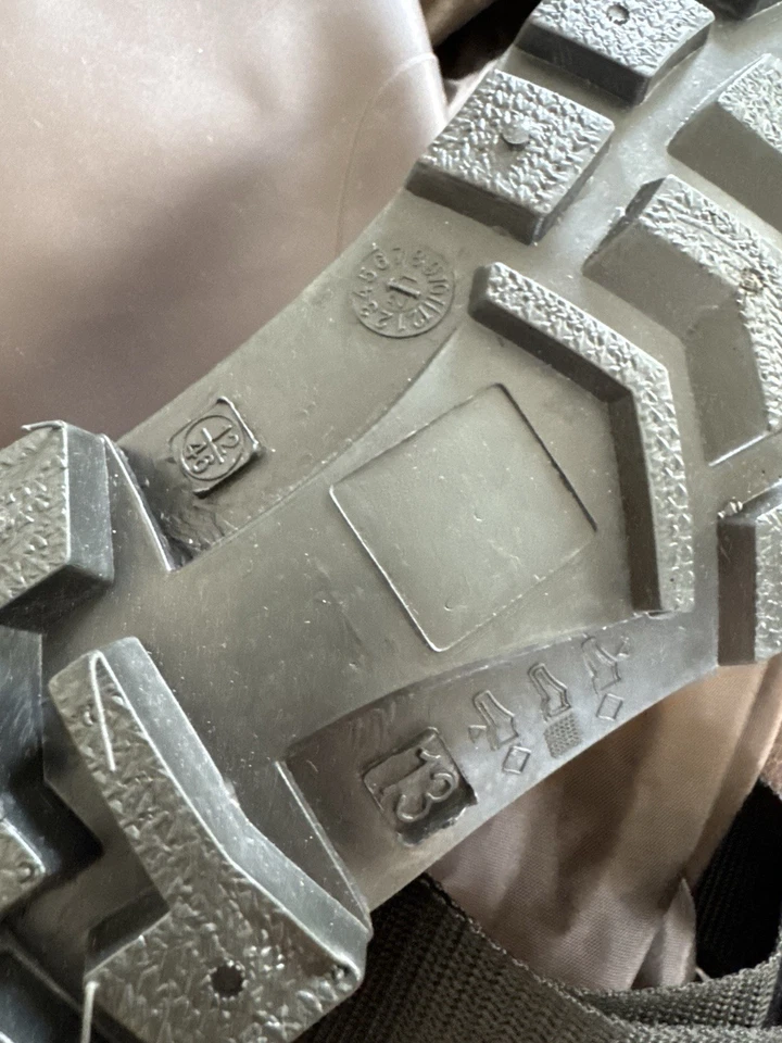 FISHINGSIR Men's Chest Waders Size 13 Shoe 46 Waist Brown NWT - Image 4 of 4