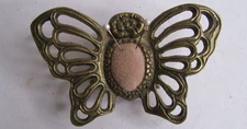 Vintage MCM Brass Butterfly Sewing Pin Cushion