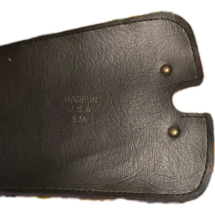 Cinturón ancho de gamuza púrpura elástico elástico cierre dorado vintage  Foto 4 de 4