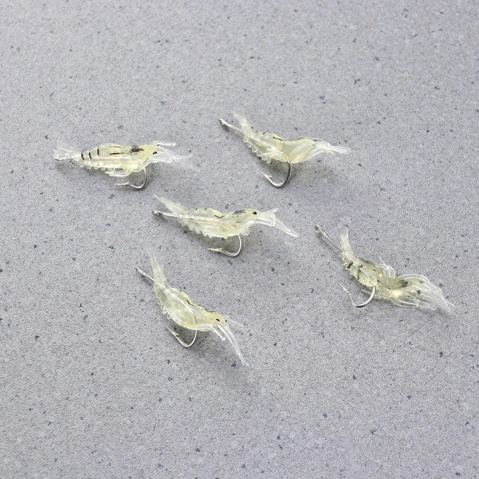5 Pcs Crevette Appâts Peche Leurre Lures De Poisson Leurres Pêche - Photo 4/4