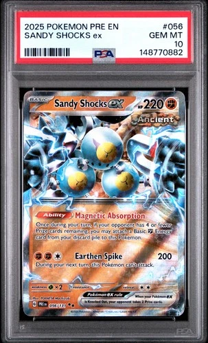 2025 POKEMON PRE EN-PRISMATIC EVOLUTIONS #056 SANDY SHOCKS EX PSA 10