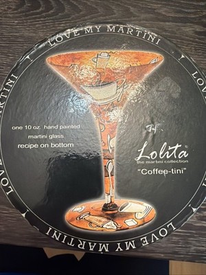 Lolita Coffee-tini Martini Glass Retired Rare Coffeetini Coffee Expresso 10oz