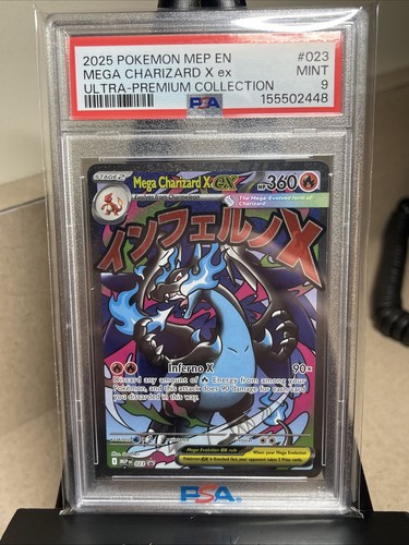 Pokémon TCG Mega Charizard X Ex Holo Promo Me: Mega Evolution 023 EN PSA 9