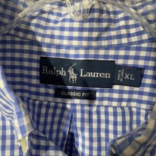 Mens Ralph Lauren Long Sleeve Button Down Shirt Classic Fit Cotton Size XL