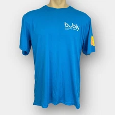 Bubly Sparkling Water Promo Tee L/G (Fits XL) Electric Blue Graphic