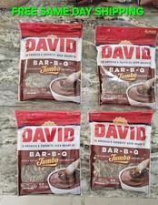 4 BAGS DAVID Barbecue Roasted and Salted BAR-B-Q Jumbo Sunflower Seeds 5.25oz