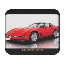 Iconic 1993 Red Chevrolet Corvette C4 Mousepad   Ultimate Car Enthusiast