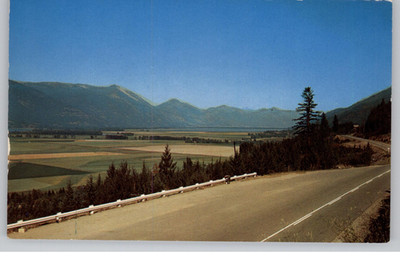 Highway North of Creston British Columbia Photochrome Postcard