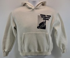M5 Zara Boys Cream Skateboard Hoodie Urban Graphic Sweatshirt Size 8-9