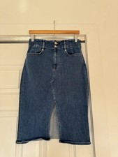 Veronica Beard Jeans Womens Blue 10 Nazia Denim Pencil Midi Skirt High Rise USA