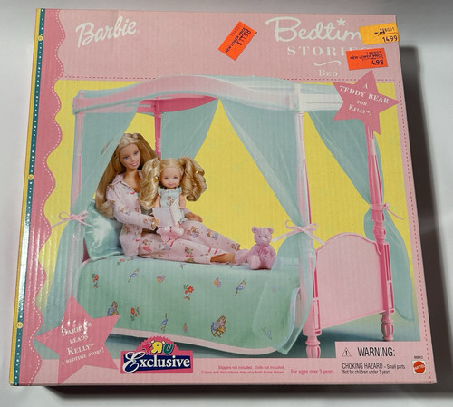NEW Barbie Bedtime Stories Bed #88843 And Barbie & Kelly Dolls #29426 Toys R Us - Picture 3 of 23