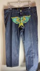 COOGI Men's Blue Dark Wash Denim Jeans Embroidered Logo Eagle Straight Leg — photo 4