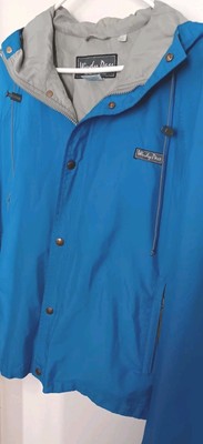 Windy Pass W/ Gore Tex Blue Gray Zipper Snap Front Hoodie Wind  Jacket Mens L