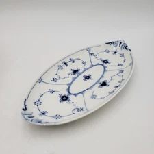 Royal Copenhagen Blue Fluted Relish dish # 1 /263 10" Rare 