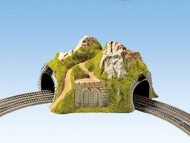 Noch 34730 - N Corner Tunnel, 2-Track, Curved, 23 X 22 Cm - New