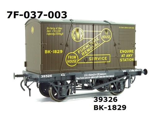 Dapol 7F-037-003 Conflat 'H7' Flachwagen 39326 in GWR grau BK2 Typ Container | Condition: New