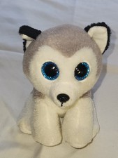 2016 Ty Beanie Babies VelveTy  Buff the Husky Dog Plush & Beans 6" Tall