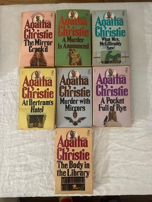 Lot of 7 Agatha Christie Murder Mysteries ''Miss Marple'' series