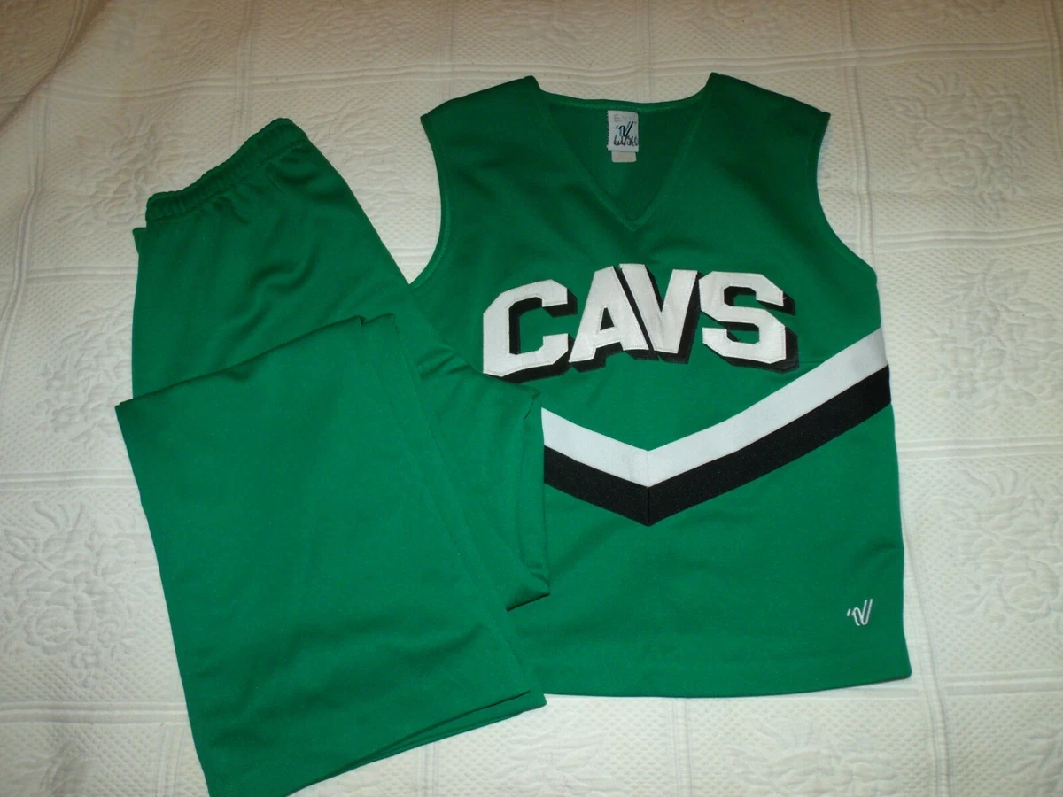 GREEN CAVS CHEERLEADER OUTFIT HALLOWEEN COSTUME YOUTH SIZE eBay